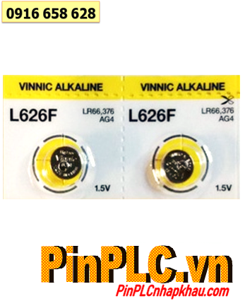 VINNIC L626F _Pin cúc áo 1.5v Alkaline VINNIC AG4, L626F, LR66, 376 chính hãng 